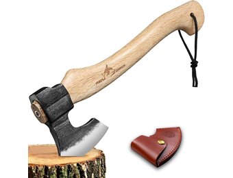 Klapbijl Outdoor 40cm - Handgesmeed Staal & Beukenhout - 29% Korting