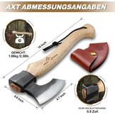 Klapbijl Outdoor 40cm - Handgesmeed Staal & Beukenhout - 29% Korting