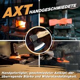 Klapbijl Outdoor 40cm - Handgesmeed Staal & Beukenhout - 29% Korting