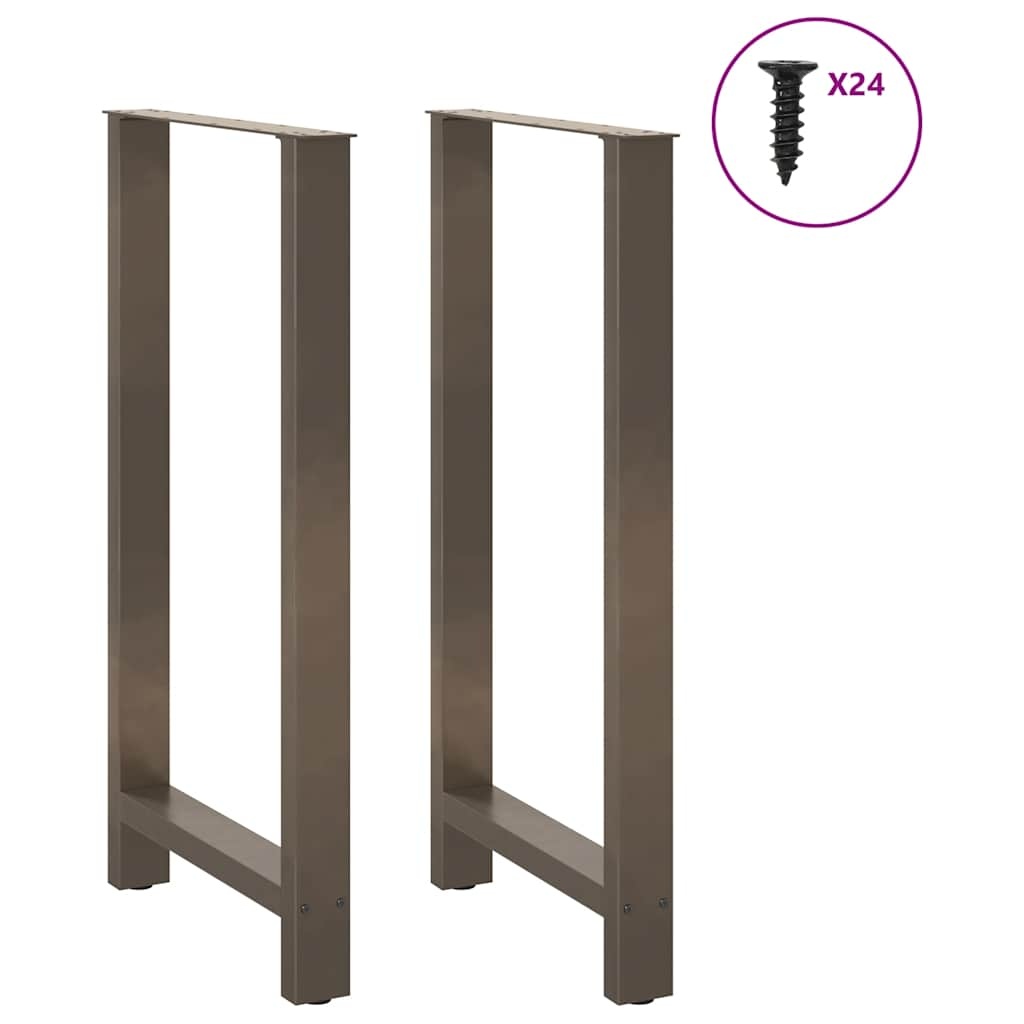 VidaXL Salontafelpoten Staal Naturel 60x(110-111)cm (34% Korting)