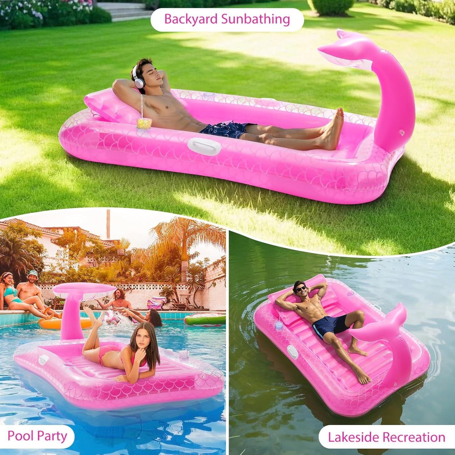 Roze Vissenstaart Luchtbed - 34% Korting!