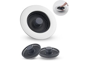 3-in-1 Keukengootsteen Stop & Zeef (75-82mm) - 71% Korting!
