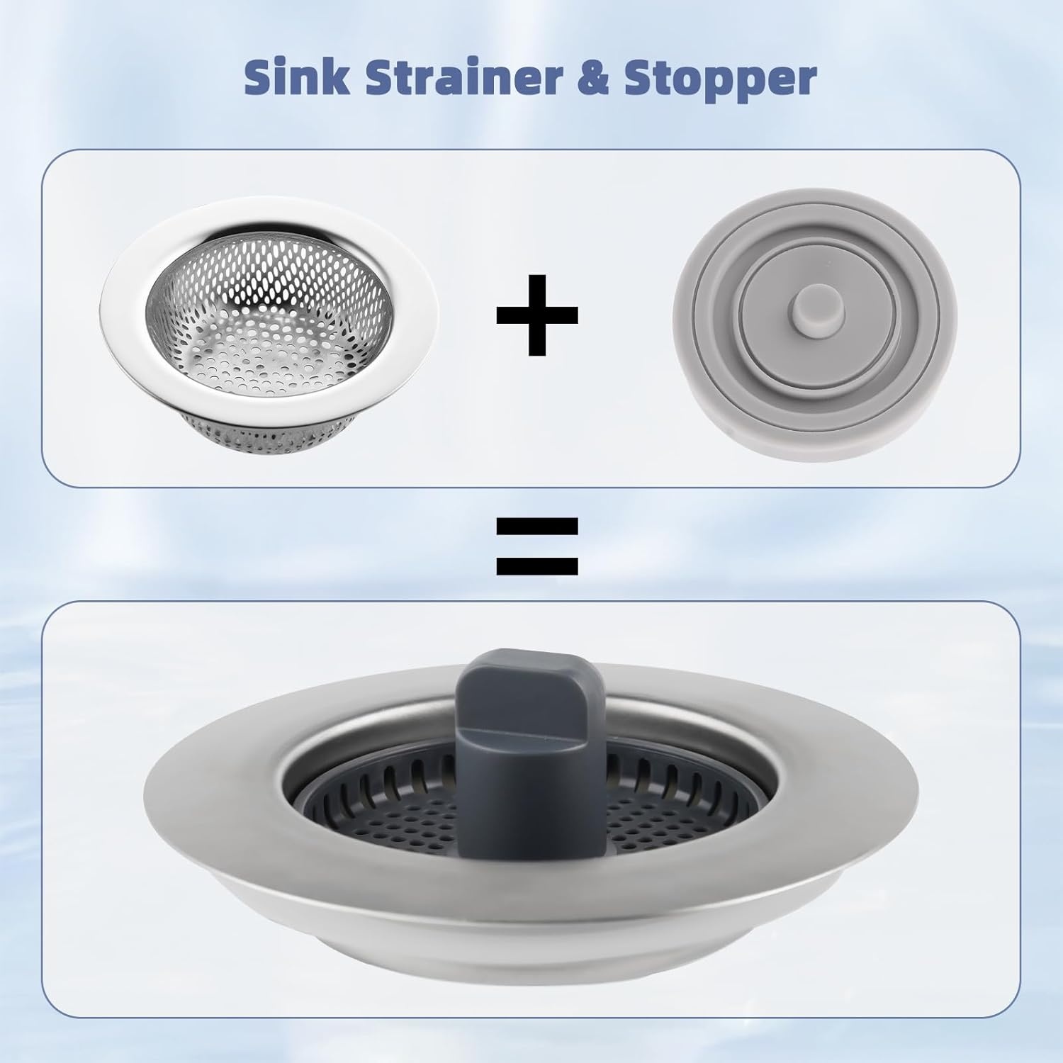 3-in-1 Keukengootsteen Stop & Zeef (75-82mm) - 71% Korting!