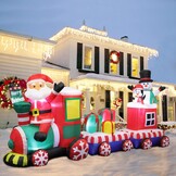 Opblaasbare Kersttrein met Santa (180 cm) - 54% Korting