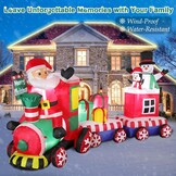 Opblaasbare Kersttrein met Santa (180 cm) - 54% Korting