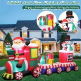 Opblaasbare Kersttrein met Santa (180 cm) - 54% Korting