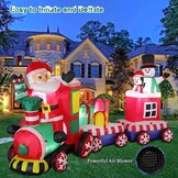 Opblaasbare Kersttrein met Santa (180 cm) - 54% Korting