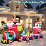 Opblaasbare Kersttrein met Santa (180 cm) - 54% Korting
