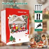 Opblaasbare Kersttrein met Santa (180 cm) - 54% Korting