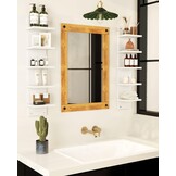 IBUYKE 5-laags muurrek, witte verticale plank, organizer hoge toren design decoratief muurmontage schap voor thuis, slaapkamer, kantoordecor WBC009W-2