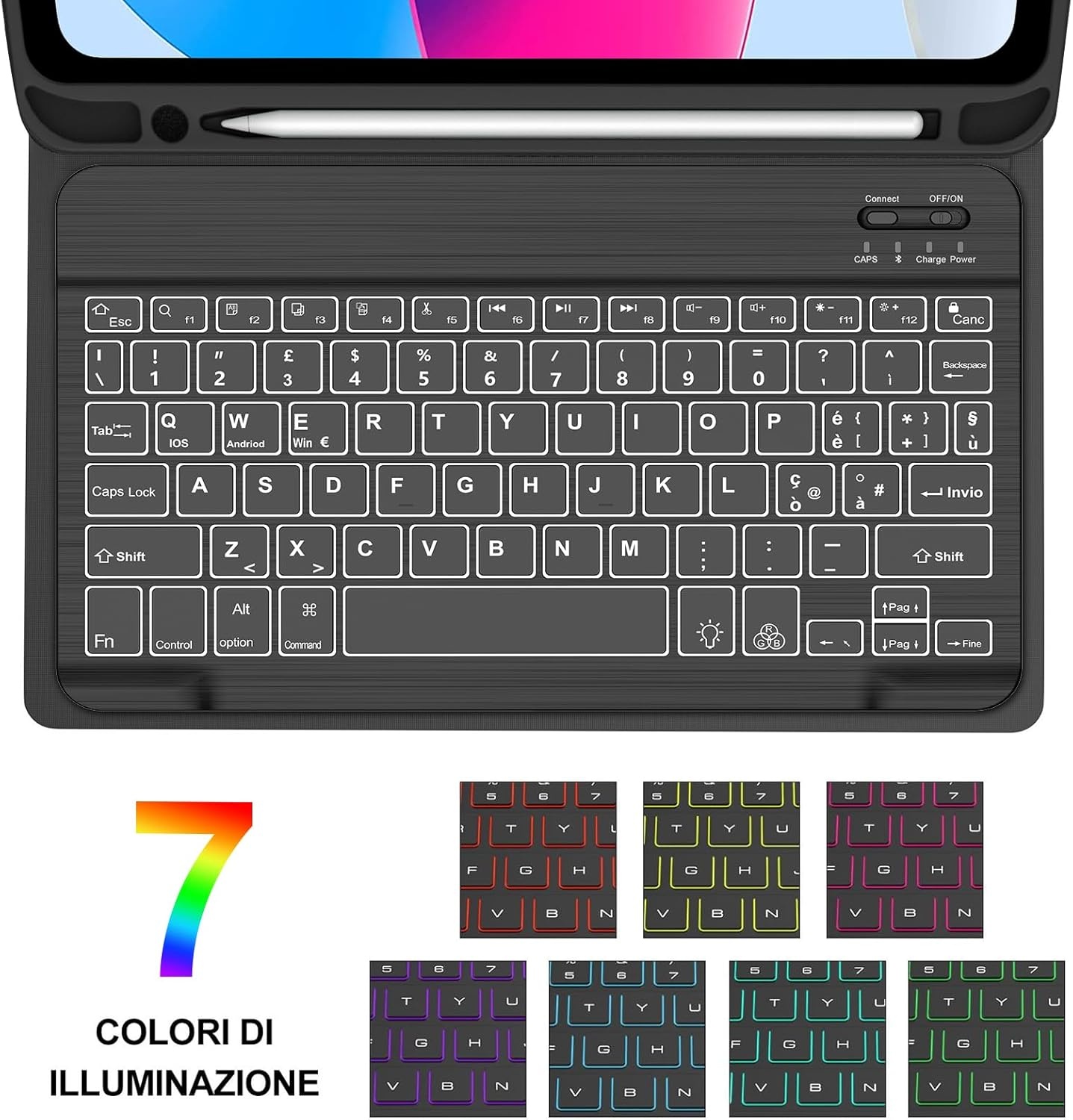 Robuuste iPad 10e Gen Toetsenbordhoes (10,9") - Zwart | 73% Korting