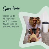 Tommee Tippee Simplee Sangenic navullingen voor luierbakken, duurzaam geproduceerde antibacteriële GREENFILM, verpakking van 6 - Maat Pack of 6