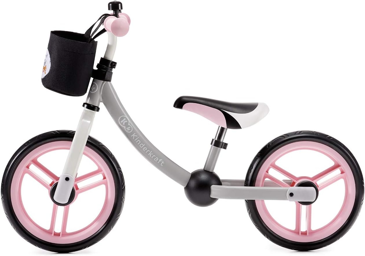 Kinderkraft 2Way Next Loopfiets Roze | 12 inch Wielen | 80 cm vanaf