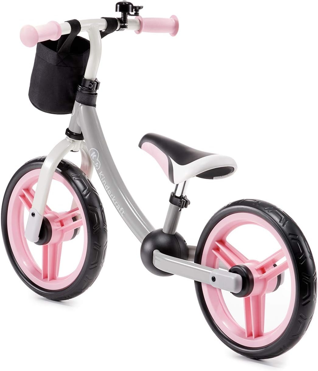 Kinderkraft 2Way Next Loopfiets Roze | 12 inch Wielen | 80 cm vanaf