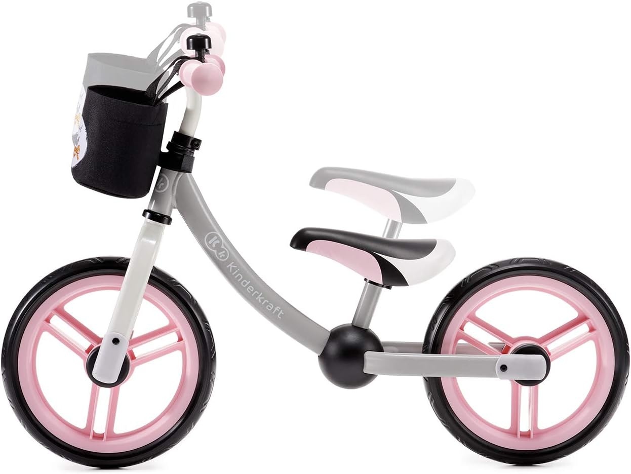 Kinderkraft 2Way Next Loopfiets Roze | 12 inch Wielen | 80 cm vanaf