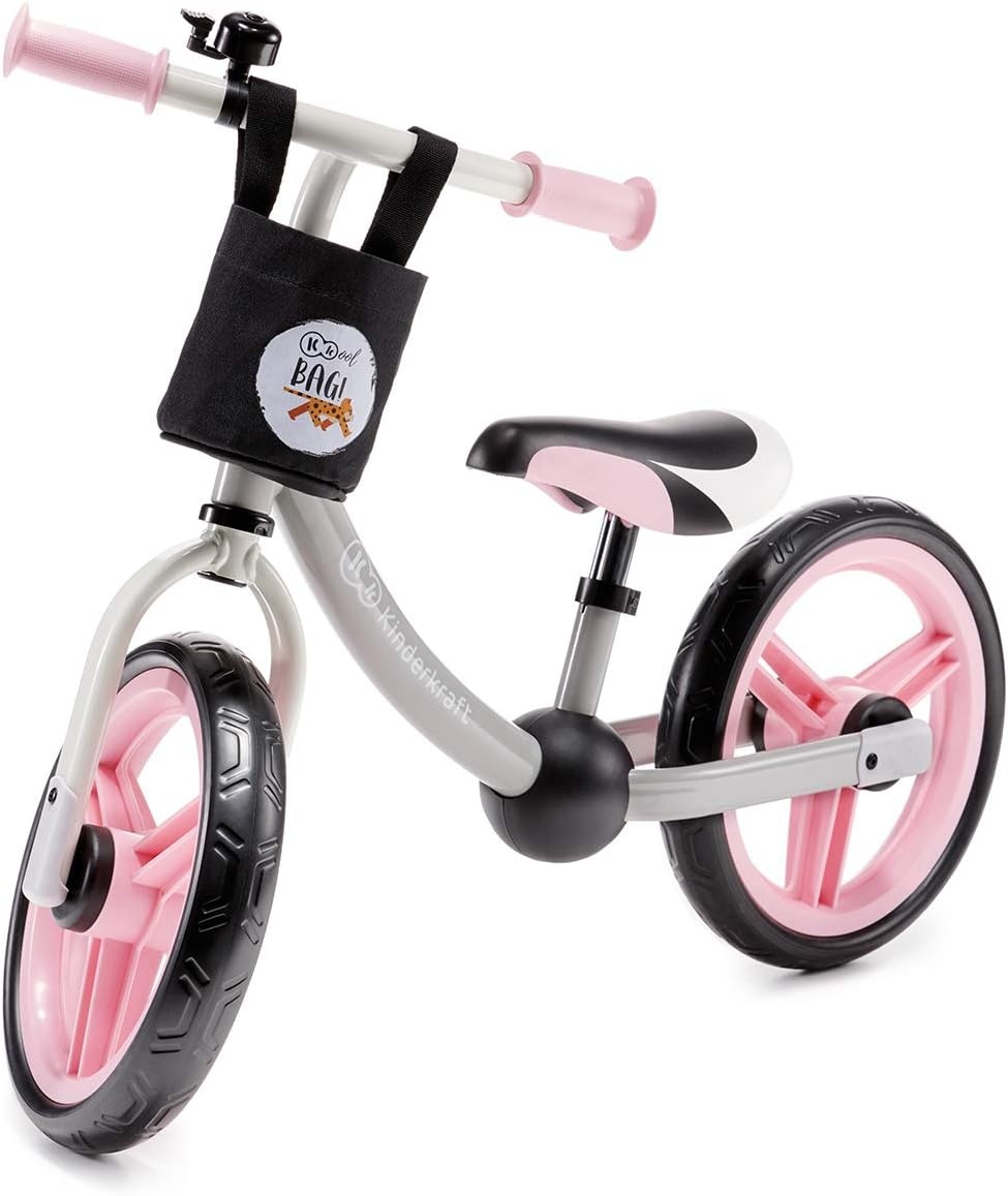 Kinderkraft 2Way Next Loopfiets Roze | 12 inch Wielen | 80 cm vanaf