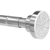 Telescopische Douchegordijnstang RVS 105-170cm Zilver