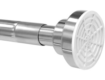 Telescopische Douchegordijnstang RVS 105-170cm Zilver