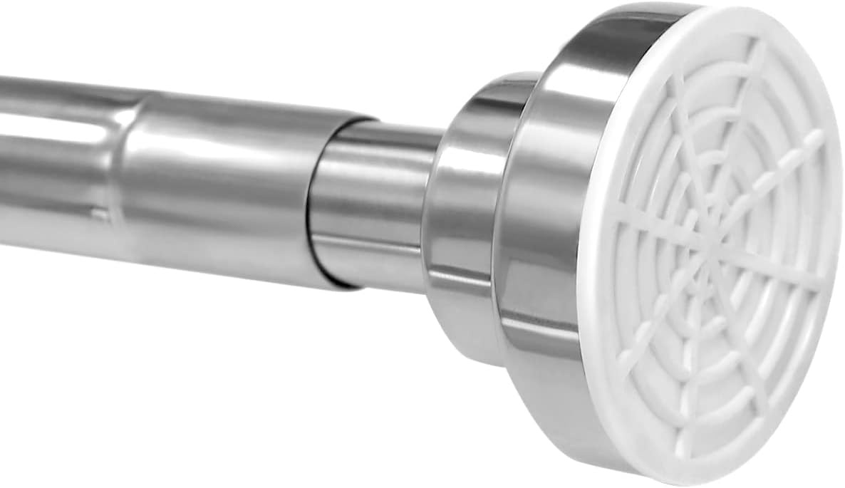 Telescopische Douchegordijnstang RVS 105-170cm Zilver