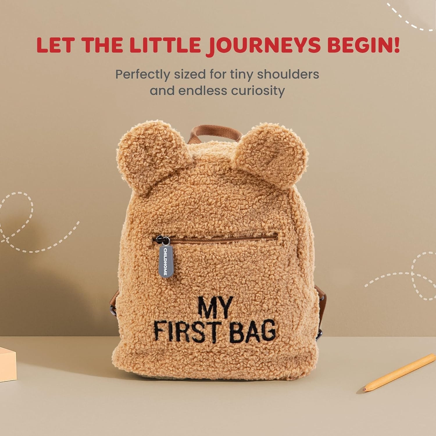 Kinderrugzak Teddy Beige | Ideaal voor school & crèche | 75% Korting