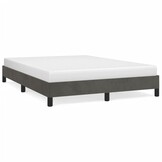 VidaXL Bedframe 140x200cm Donkergrijs Fluweel - 34% Korting