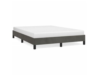 VidaXL Bedframe 140x200cm Donkergrijs Fluweel - 34% Korting