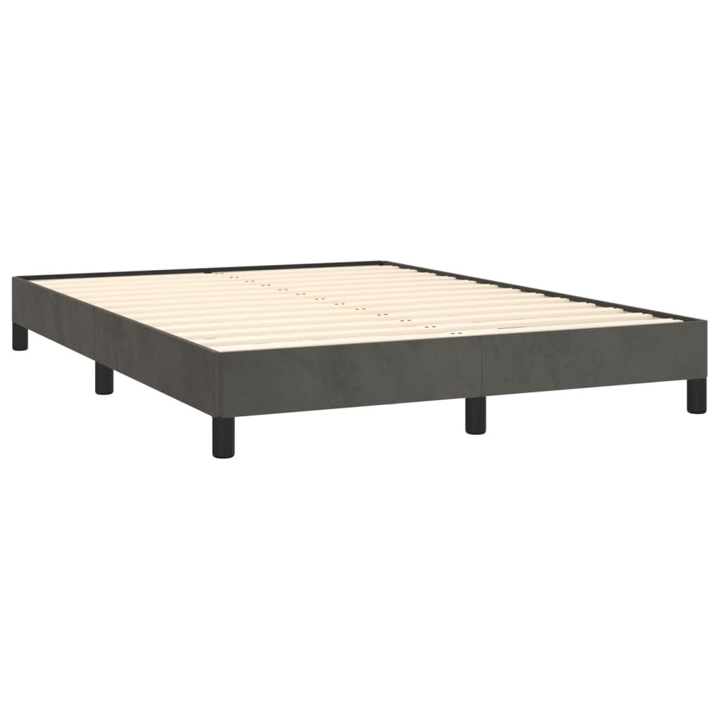 VidaXL Bedframe 140x200cm Donkergrijs Fluweel - 34% Korting