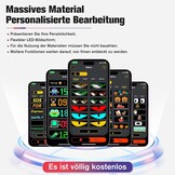 Duivelsaugenlicht, 2 stuks, duivelsogen, led-programmeerbare ooglichtborden, dynamisch flexibel led-display, auto met app-besturing en afstandsbediening, voor auto, vrachtwagen, 10 x 35 cm