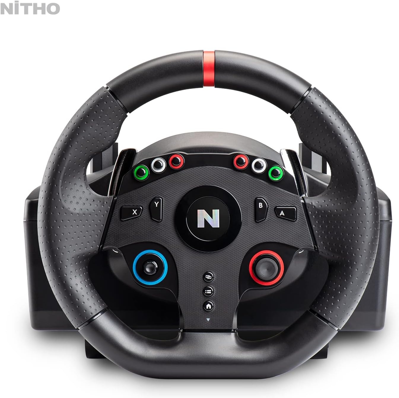 NiTHO Drive Pro One Stuurwiel met Pedalen en Aparte Shifter, 270 Graden Gamingstuur voor PC, PS4, Xbox One, Xbox Series X/S en Switch, Zero Dead Zone Racing Wheel
