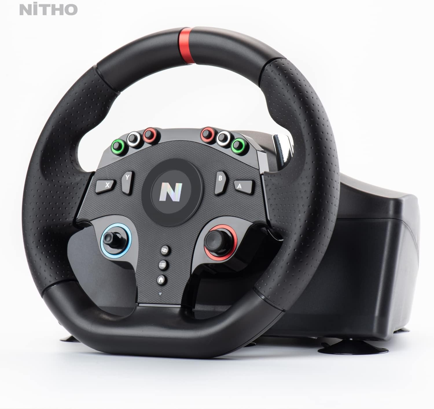 NiTHO Drive Pro One Stuurwiel met Pedalen en Aparte Shifter, 270 Graden Gamingstuur voor PC, PS4, Xbox One, Xbox Series X/S en Switch, Zero Dead Zone Racing Wheel