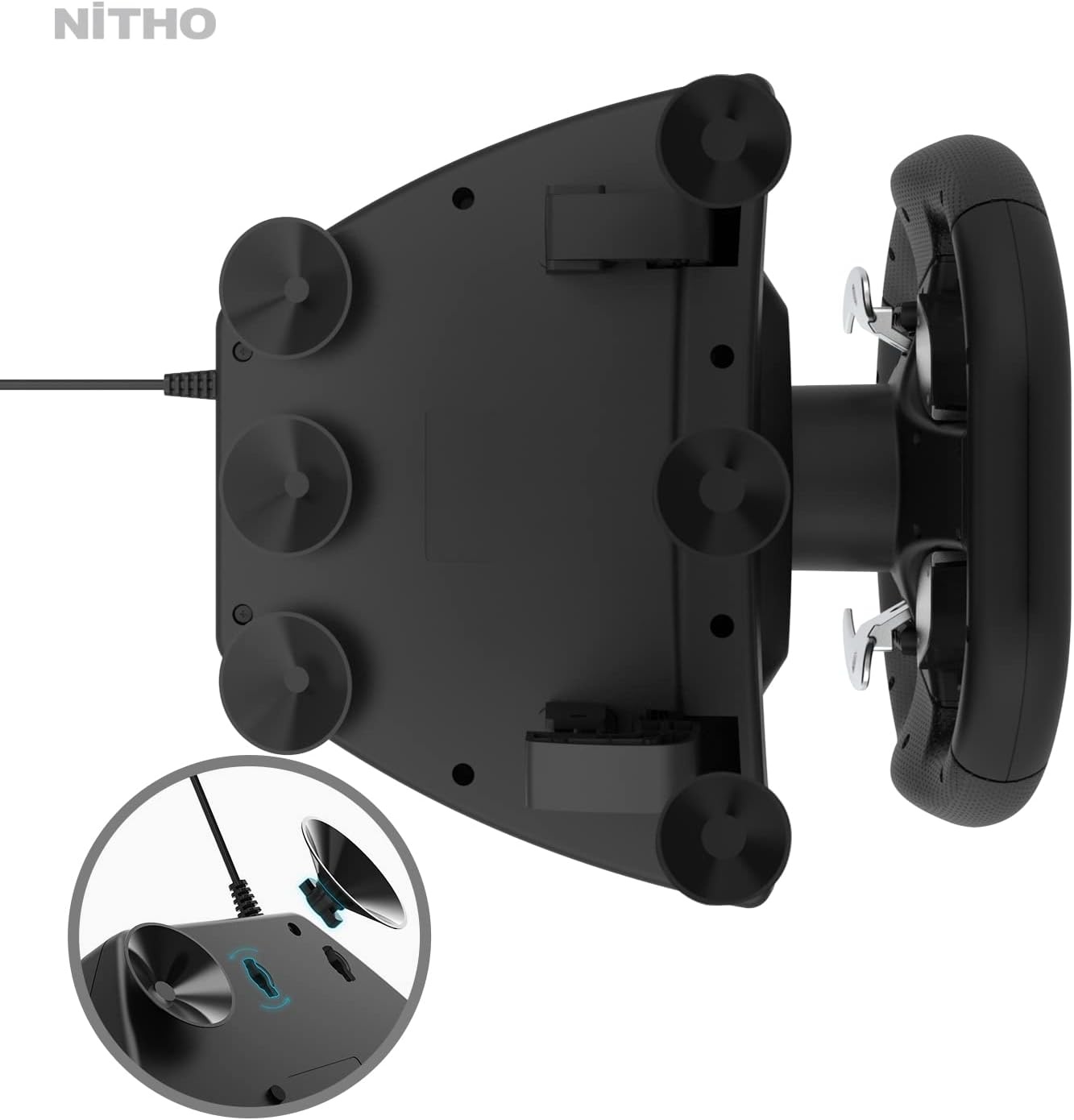 NiTHO Drive Pro One Stuurwiel met Pedalen en Aparte Shifter, 270 Graden Gamingstuur voor PC, PS4, Xbox One, Xbox Series X/S en Switch, Zero Dead Zone Racing Wheel