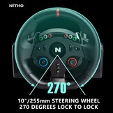NiTHO Drive Pro One Stuurwiel met Pedalen en Aparte Shifter, 270 Graden Gamingstuur voor PC, PS4, Xbox One, Xbox Series X/S en Switch, Zero Dead Zone Racing Wheel