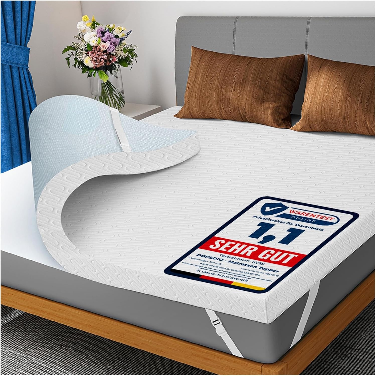 DOPEDIO Traagschuim Matrashoes 140x200 cm - 7.5 cm Hoogte, Ademend & Wasbaar