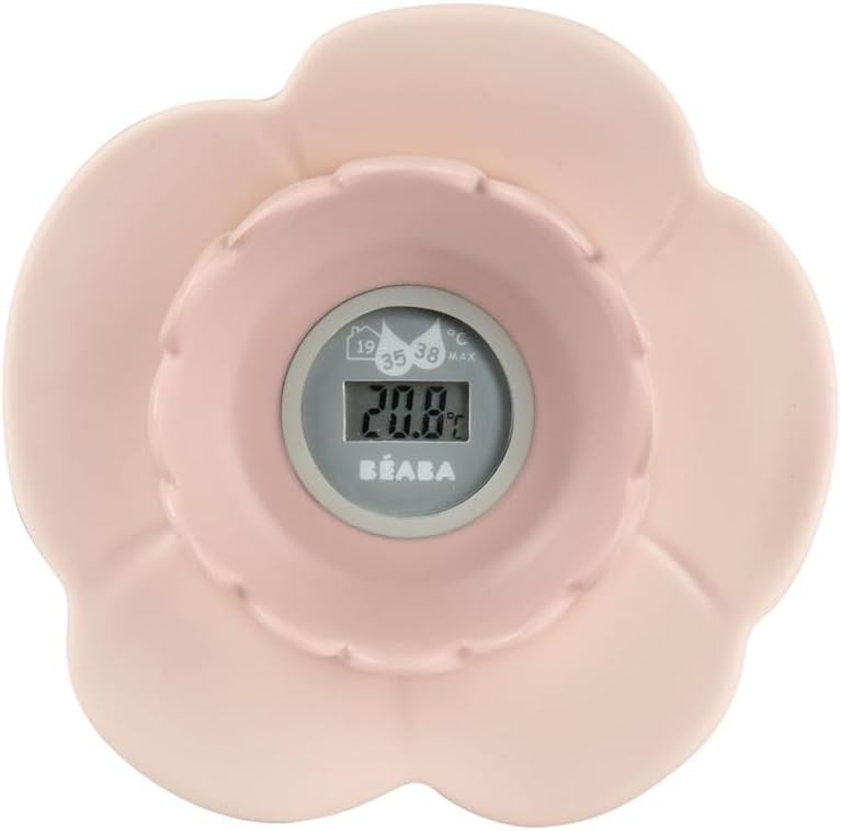 Béaba Lotus Multifunctionele digitale thermometer - Oud Roze