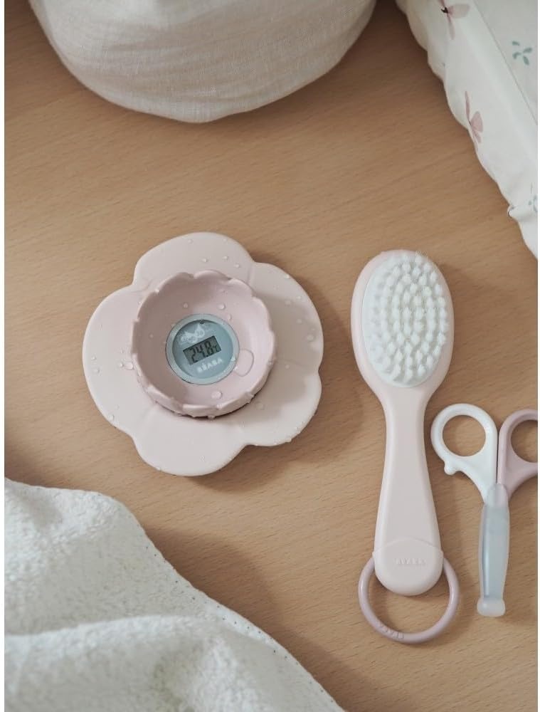 Béaba Lotus Multifunctionele digitale thermometer - Oud Roze