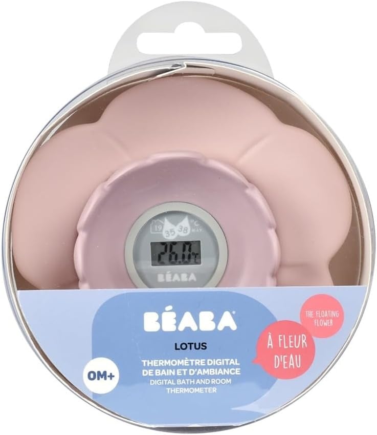 Béaba Lotus Multifunctionele digitale thermometer - Oud Roze