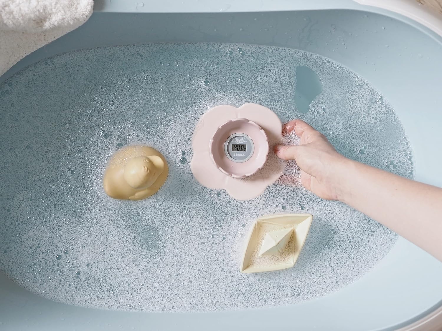 Béaba Lotus Multifunctionele digitale thermometer - Oud Roze