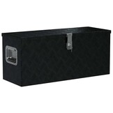 Aluminium Opbergkist 80x30x35cm Zwart - 61% Korting