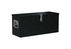 Aluminium Opbergkist 80x30x35 cm Zwart (41% Korting)
