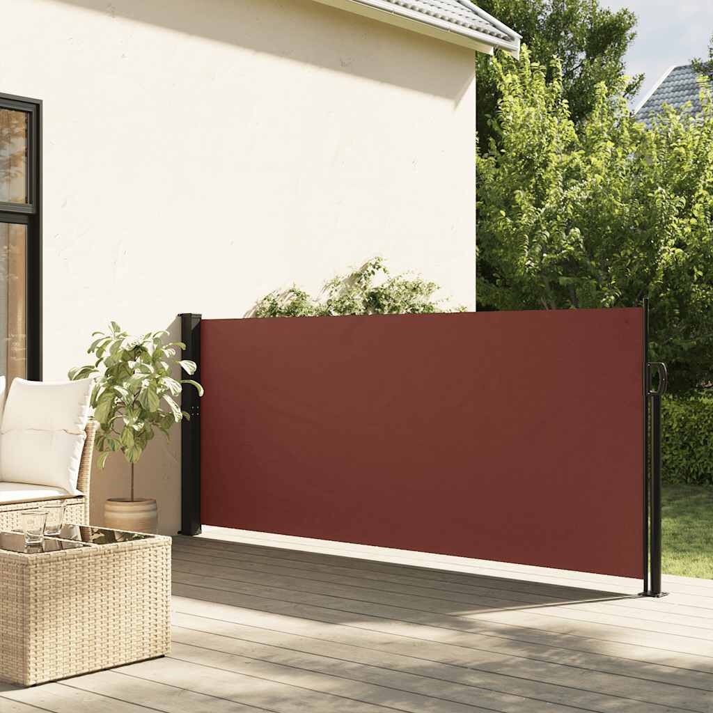 vidaXL Windscherm uittrekbaar 117x300 cm bruin