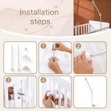 Promise Babe Baby Mobiel Houder Hout Witte Wolken Ontwerp Voor Babybedje Kinderkamer Luiertafel box DIY Baby Mobiel Houder Frame Stang Voor Opknoping Muziekdoos Windgong Bed Bel
