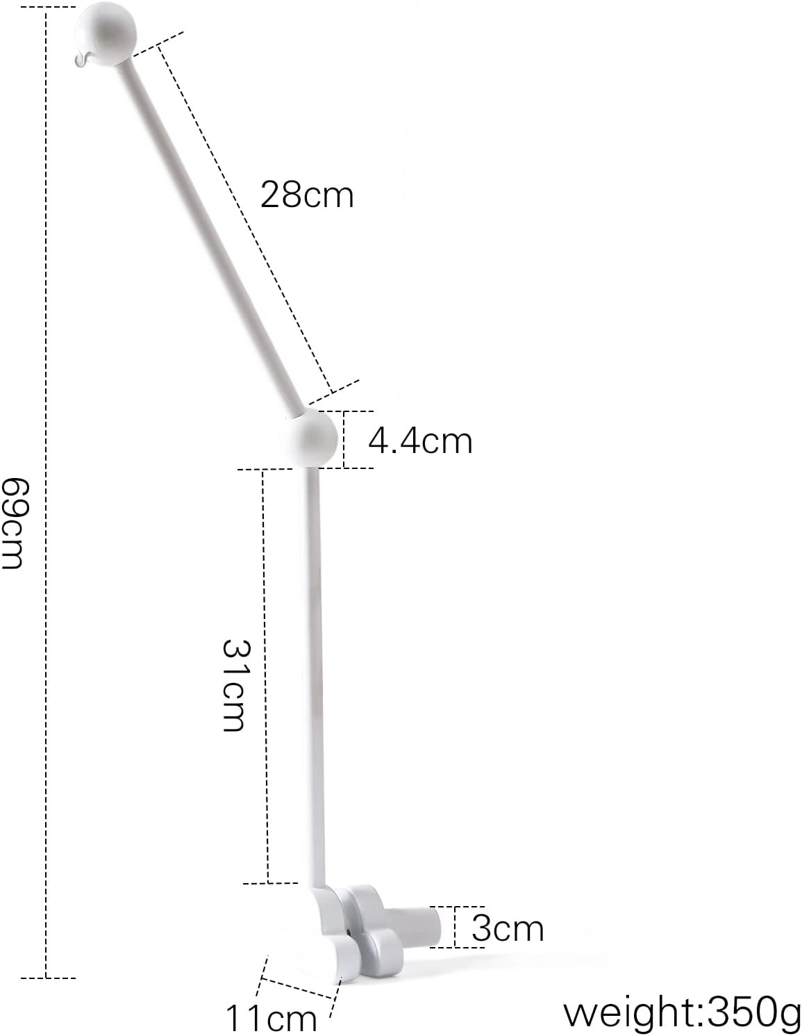 Promise Babe Baby Mobiel Houder Hout Witte Wolken Ontwerp Voor Babybedje Kinderkamer Luiertafel box DIY Baby Mobiel Houder Frame Stang Voor Opknoping Muziekdoos Windgong Bed Bel