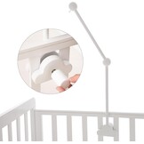 Promise Babe Baby Mobiel Houder Hout Witte Wolken Ontwerp Voor Babybedje Kinderkamer Luiertafel box DIY Baby Mobiel Houder Frame Stang Voor Opknoping Muziekdoos Windgong Bed Bel