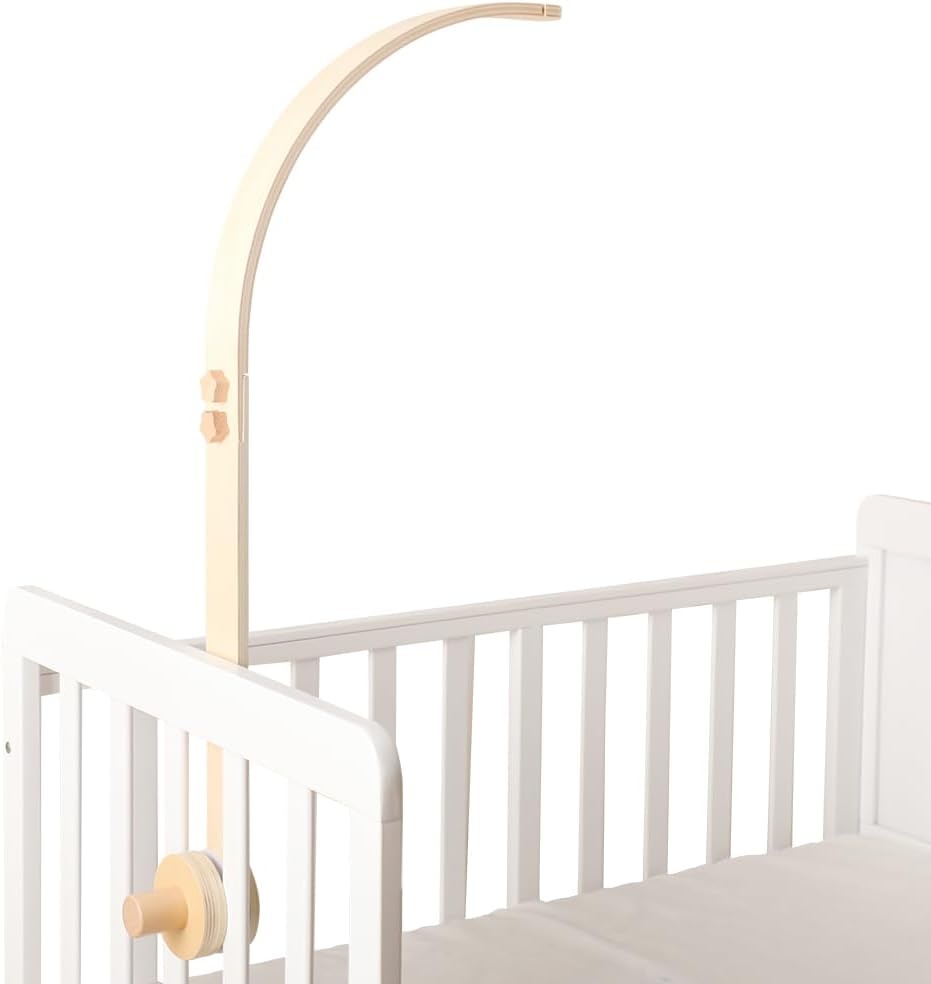 Promise Babe Baby Mobiel Houder Hout Witte Wolken Ontwerp Voor Babybedje Kinderkamer Luiertafel box DIY Baby Mobiel Houder Frame Stang Voor Opknoping Muziekdoos Windgong Bed Bel