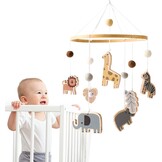 Promise Babe Baby Mobiel Houder Hout Witte Wolken Ontwerp Voor Babybedje Kinderkamer Luiertafel box DIY Baby Mobiel Houder Frame Stang Voor Opknoping Muziekdoos Windgong Bed Bel