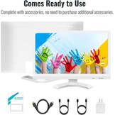 21,5-inch Touchscreen Monitor Full HD 1920x1080 met 10-punts Multi-Touch, HDMI/VGA/USB, Wit