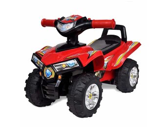 vidaXL Loopquad met licht en geluid rood