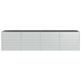 vidaXL Plantenbak verhoogd 320x80x77 cm gegalvaniseerd staal zilver