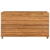 vidaXL Plantenbak verhoogd 100x40x38 cm gerecycled teakhout en staal