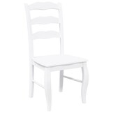vidaXL Eetkamerstoelen 2 stuks Wit Massief Hout Rubber